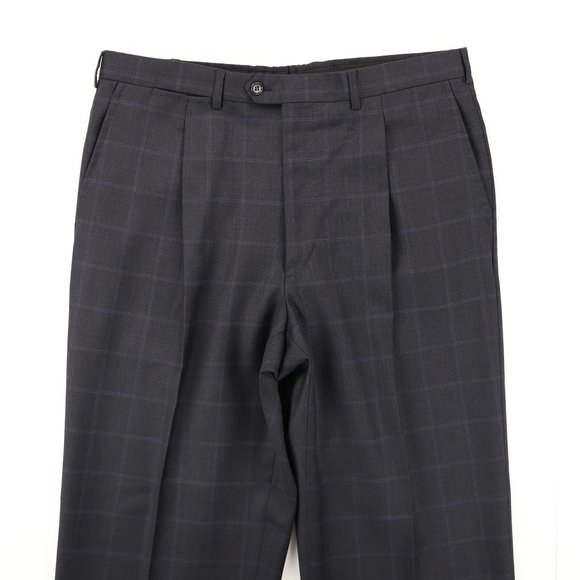 Gianluca Isaia Napoli Wool Suit Blue Windowpane - Picture 12 of 14